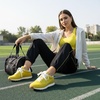 image:imageCUSHIONAIRE Kicks Fashion Sneakers for Women Lightweight NonSlip Lace Up Shoes with Memory FoamYellow