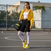 image:imageCUSHIONAIRE Kicks Fashion Sneakers for Women Lightweight NonSlip Lace Up Shoes with Memory FoamYellow
