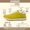 image:imageCUSHIONAIRE Kicks Fashion Sneakers for Women Lightweight NonSlip Lace Up Shoes with Memory FoamYellow