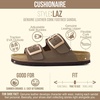 image:imageCUSHIONAIRE Laz Genuine Suede Cork Footbed Slide Sandals for WomenBrown