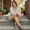 image:imageCUSHIONAIRE Laz Genuine Suede Cork Footbed Slide Sandals for WomenChocolate
