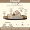 image:imageCUSHIONAIRE Laz Genuine Suede Cork Footbed Slide Sandals for WomenStone