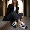 image:imageCUSHIONAIRE Score Platform Sneakers for Women Lightweight Tennis Shoes with Adjustable Laces and Memory Foam Wide Widths AvailableBlackWhite