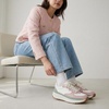 image:imageCUSHIONAIRE Score Platform Sneakers for Women Lightweight Tennis Shoes with Adjustable Laces and Memory Foam Wide Widths AvailableWhitePink