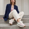 image:imageCUSHIONAIRE Score Platform Sneakers for Women Lightweight Tennis Shoes with Adjustable Laces and Memory Foam Wide Widths AvailableWhitePink