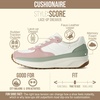 image:imageCUSHIONAIRE Score Platform Sneakers for Women Lightweight Tennis Shoes with Adjustable Laces and Memory Foam Wide Widths AvailableWhitePink