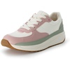 image:imageCUSHIONAIRE Score Platform Sneakers for Women Lightweight Tennis Shoes with Adjustable Laces and Memory Foam Wide Widths AvailableWhitePink