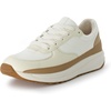 image:imageCUSHIONAIRE Score Platform Sneakers for Women Lightweight Tennis Shoes with Adjustable Laces and Memory Foam Wide Widths AvailableWhiteTan
