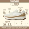 image:imageCUSHIONAIRE Score Platform Sneakers for Women Lightweight Tennis Shoes with Adjustable Laces and Memory Foam Wide Widths AvailableWhiteTan
