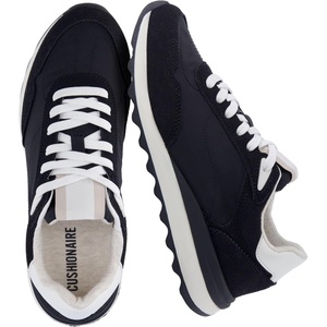 image:imageCUSHIONAIRE Kicks Fashion Sneakers for Women Lightweight NonSlip Lace Up Shoes with Memory FoamBlack