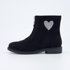 image:imageCUSHIONAIRE Dani Heart Ankle Boots for Girls with Zip Up FrontBlack