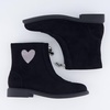 image:imageCUSHIONAIRE Dani Heart Ankle Boots for Girls with Zip Up FrontBlack
