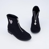 image:imageCUSHIONAIRE Dani Heart Ankle Boots for Girls with Zip Up FrontBlack