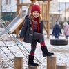 image:imageCUSHIONAIRE Jayla Slouch Boots for Girls Kids Mid Calf Pull On BootBlack