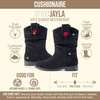 image:imageCUSHIONAIRE Jayla Slouch Boots for Girls Kids Mid Calf Pull On BootBlack