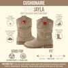 image:imageCUSHIONAIRE Jayla Slouch Boots for Girls Kids Mid Calf Pull On BootTan