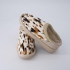 image:imageCUSHIONAIRE Keto Genuine Suede Leather Kids Slippers for Boys and Girls  Cozy SlipOn Mule House Shoes with Faux Fur Lining Cushioned Memory Foam ComfortBrown Spotted