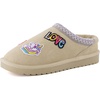 image:imageCUSHIONAIRE Keto Genuine Suede Leather Kids Slippers for Boys and Girls  Cozy SlipOn Mule House Shoes with Faux Fur Lining Cushioned Memory Foam ComfortSand