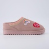 image:imageCUSHIONAIRE Keto Genuine Suede Leather Kids Slippers for Boys and Girls  Cozy SlipOn Mule House Shoes with Faux Fur Lining Cushioned Memory Foam ComfortPink