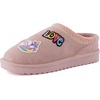 image:imageCUSHIONAIRE Keto Genuine Suede Leather Kids Slippers for Boys and Girls  Cozy SlipOn Mule House Shoes with Faux Fur Lining Cushioned Memory Foam ComfortPink