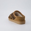 image:imageCUSHIONAIRE Keto Genuine Suede Leather Kids Slippers for Boys and Girls  Cozy SlipOn Mule House Shoes with Faux Fur Lining Cushioned Memory Foam ComfortBrown Cheetah