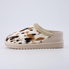 image:imageCUSHIONAIRE Keto Genuine Suede Leather Kids Slippers for Boys and Girls  Cozy SlipOn Mule House Shoes with Faux Fur Lining Cushioned Memory Foam ComfortBrown Spotted