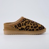 image:imageCUSHIONAIRE Keto Genuine Suede Leather Kids Slippers for Boys and Girls  Cozy SlipOn Mule House Shoes with Faux Fur Lining Cushioned Memory Foam ComfortBrown Cheetah