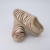 image:imageCUSHIONAIRE Keto Genuine Suede Leather Kids Slippers for Boys and Girls  Cozy SlipOn Mule House Shoes with Faux Fur Lining Cushioned Memory Foam ComfortBrown Zebra