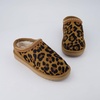 image:imageCUSHIONAIRE Keto Genuine Suede Leather Kids Slippers for Boys and Girls  Cozy SlipOn Mule House Shoes with Faux Fur Lining Cushioned Memory Foam ComfortBrown Cheetah