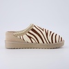 image:imageCUSHIONAIRE Keto Genuine Suede Leather Kids Slippers for Boys and Girls  Cozy SlipOn Mule House Shoes with Faux Fur Lining Cushioned Memory Foam ComfortBrown Zebra