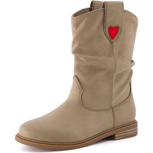image:imageCUSHIONAIRE Jayla Slouch Boots for Girls Kids Mid Calf Pull On BootTan