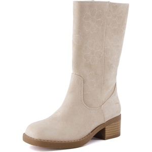 image:imageCUSHIONAIRE Sawyer Western Cowgirl Boots for Girls with Floral EmbroideryIvory