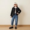 image:imageCUSHIONAIRE Rhea Girls Loafers with Rhinestone DetailBlack