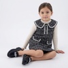 image:imageCUSHIONAIRE Rhea Girls Loafers with Rhinestone DetailBlack