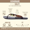 image:imageCUSHIONAIRE Soley Jelly Flip Flops for Women with Gemstone Thong StrapChocolate