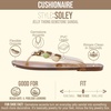 image:imageCUSHIONAIRE Soley Jelly Flip Flops for Women with Gemstone Thong StrapMocha