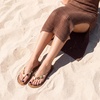 image:imageCUSHIONAIRE Soley Jelly Flip Flops for Women with Gemstone Thong StrapMocha