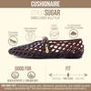 image:imageCUSHIONAIRE Sugar Jelly Flats for Women Embellished Vamp Strap Jelly ShoesChocolate