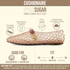 image:imageCUSHIONAIRE Sugar Jelly Flats for Women Embellished Vamp Strap Jelly ShoesMocha
