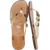 image:imageCUSHIONAIRE Soley Jelly Flip Flops for Women with Gemstone Thong StrapMocha