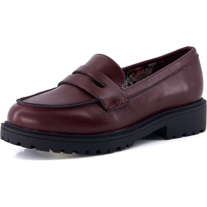 image:imageCUSHIONAIRE Racy Penny Loafer School Shoes for GirlsBurgundy