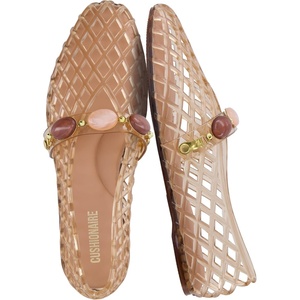image:imageCUSHIONAIRE Sugar Jelly Flats for Women Embellished Vamp Strap Jelly ShoesMocha
