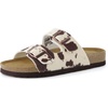 image:imageCUSHIONAIRE Lane Cork Slide Womens Sandals Comfortable Sandals for WomenBrown Cow