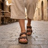 image:imageCUSHIONAIRE Lane Cork Slide Womens Sandals Comfortable Sandals for WomenBrown Nappa