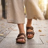 image:imageCUSHIONAIRE Lane Cork Slide Womens Sandals Comfortable Sandals for WomenBrown Oily