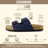 image:imageCUSHIONAIRE Lane Cork Slide Womens Sandals Comfortable Sandals for WomenNavy Nappa