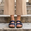 image:imageCUSHIONAIRE Lane Cork Slide Womens Sandals Comfortable Sandals for WomenNavy Nappa