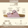 image:imageCUSHIONAIRE Lane Cork Slide Womens Sandals Comfortable Sandals for WomenPink Vegan Suede