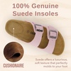 image:imageCUSHIONAIRE Lane Cork Slide Womens Sandals Comfortable Sandals for WomenPink Vegan Suede