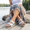image:imageCUSHIONAIRE Lane Cork Slide Womens Sandals Comfortable Sandals for WomenSilver